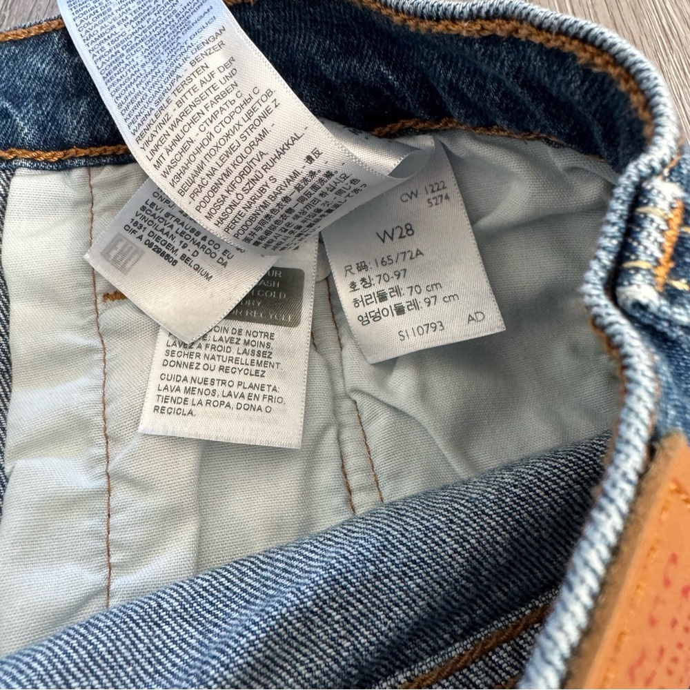 Levi’s 501 Original Denim Dark Wash Cut Off Shorts - Picture 7 of 9